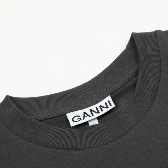 Ganni black printed short sleeve T-shirt - Picture 4 of 6